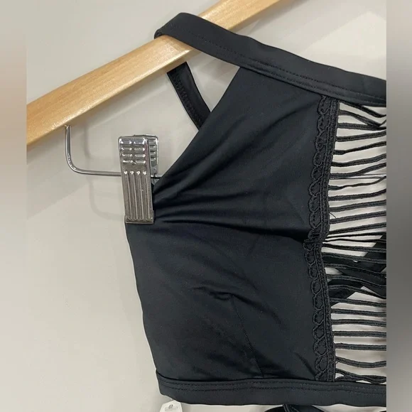 Adore Me NWT black halter cages bikini top XS - Picture 3 of 8